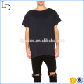 New trendy streetwear loose fit black custom t shirt with O neck short sleeve for men